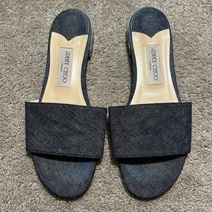 Used but still in great condition denim flat sandal